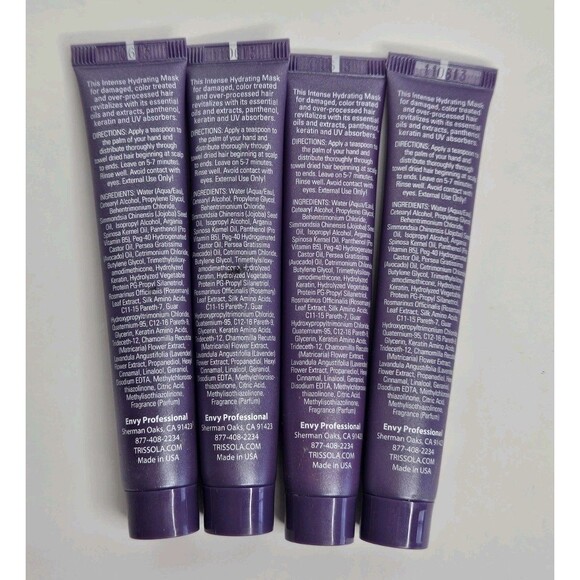 Trissola Hydrate Intense Hydrating Mask Lot Of 4 Mini Trial Travel 0.7oz Sealed - Picture 2 of 2